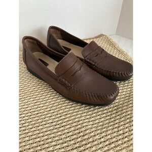 Duck Head Shoes Women's Sz 8.5 Soft Leather Slip On Loafer Made In Brazil Brown